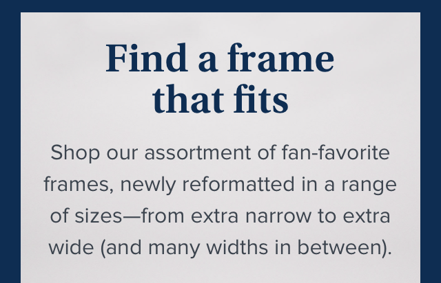 Find a frame that fits